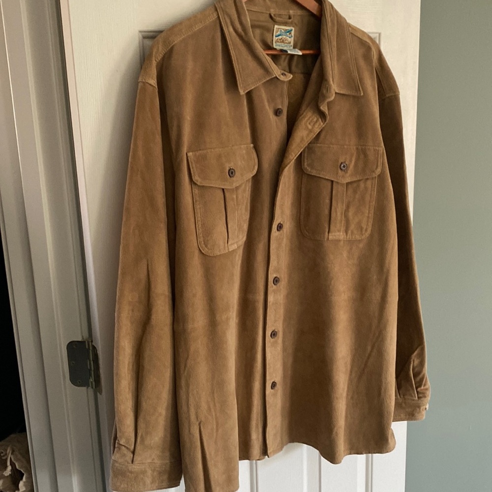 Suede Men’s Shirt Jacket size XXL NWOT